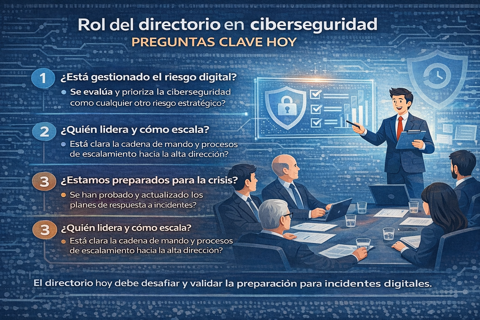 Rol del directorio en ciberseguridad | Preguntas clave hoy