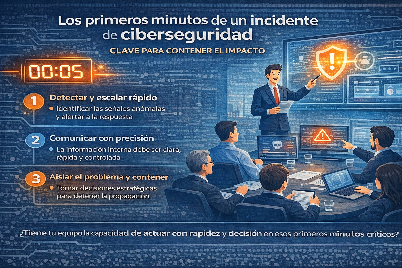 Los primeros minutos de un incidente de ciberseguridad | Clave para contener el impacto